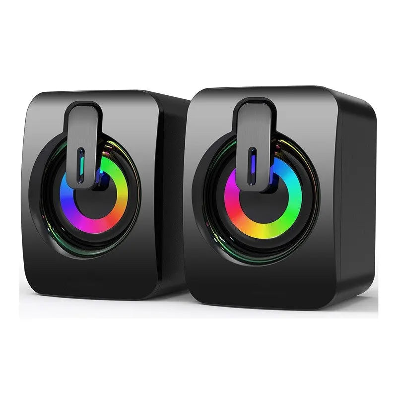 Computer Speakers HiFi Stereo Microphone Audio PC Speaker USB Wired Caixa De Som with LED Light for Desktop Computers PC Laptops