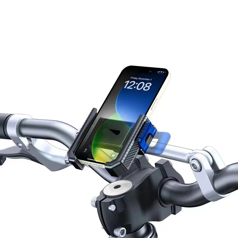 Bike Phone Holder Stand Bicycle Motorcycle Handlebar Mobile Phone Mount Clip GPS Support Shockproof Bracket For 4.5-7.0” Phones