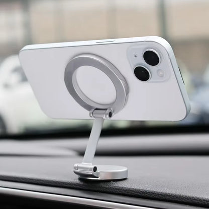 Foldable Magnetic Car Phone Holder Metal Phone Holder for Magsafe 360° Adjustable Magnetic Car Bracket for Iphone 14 13 12 Pro