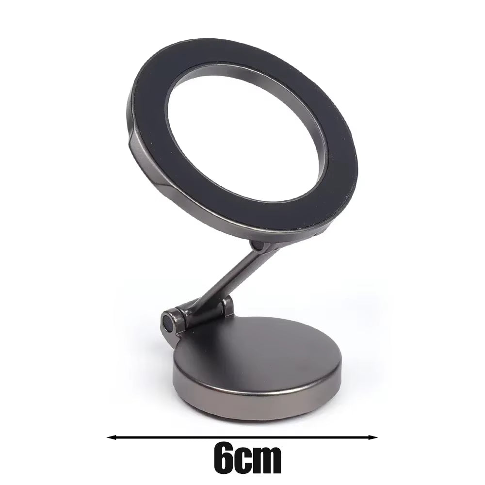 Foldable Magnetic Car Phone Holder Metal Phone Holder for Magsafe 360° Adjustable Magnetic Car Bracket for Iphone 14 13 12 Pro
