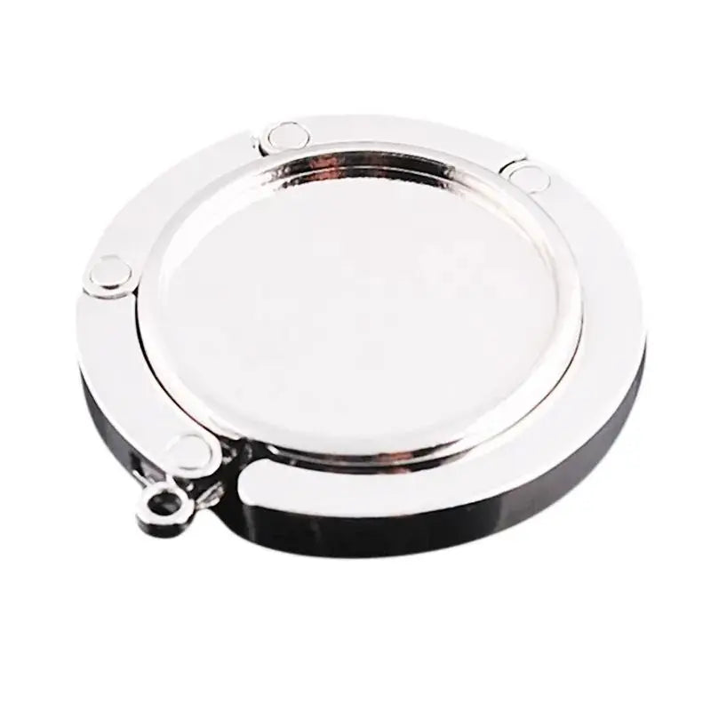 Portable Folding Bag Hanger Handbag Hook Holder Table Hook Crystal Alloy Purse Bag Holder Circle Shape Bag Accessories