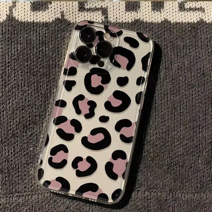 INS Hot Leopard print Phone Cases For iPhone 16 15 14 13 12 11 Pro Max XR 8 7 Plus 13 12 Mini Soft Transparent Cover