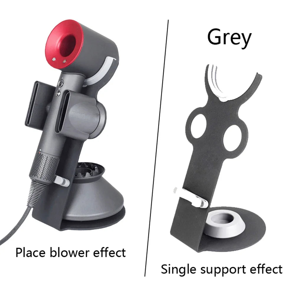 Hair Dryer Stand Holder Bathroom Accessories Organizer Portable Bracket Punch Free Organizer Hair Dryer Storage Space Aluminum