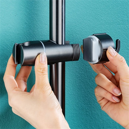 ABS Adjustable Shower Head Holder Shower Holder Clamp Showerhead Rail Slide Bracket Bathroom Accessories Rotation Hook Design