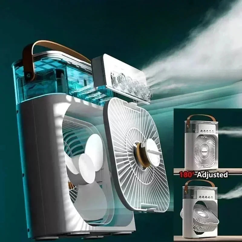 New 3-in-1 fan, air conditioner, mini home air cooler, LED night light, portable humidifier, air conditioning fan, office and ho