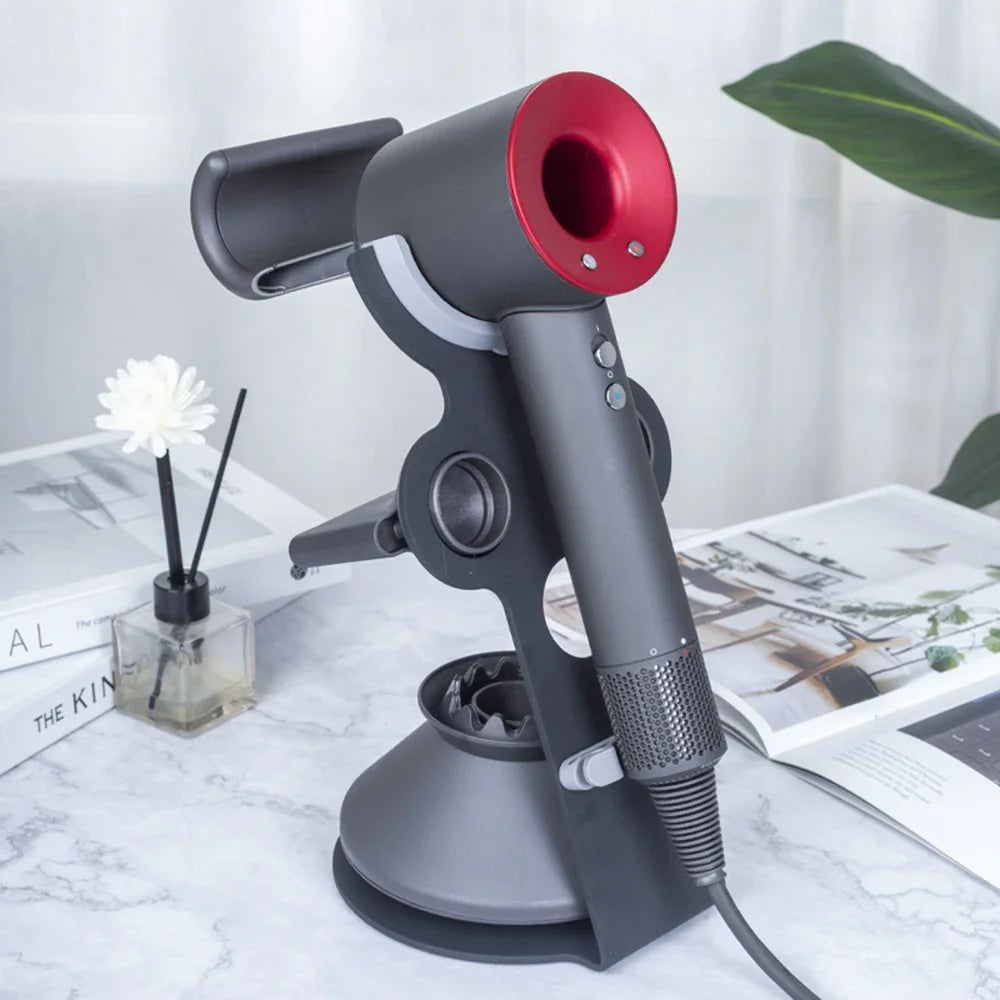Hair Dryer Stand Holder Bathroom Accessories Organizer Portable Bracket Punch Free Organizer Hair Dryer Storage Space Aluminum