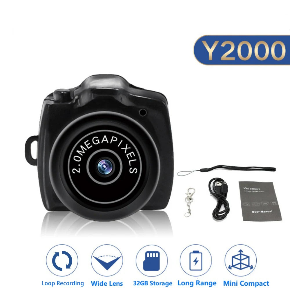 Mini Camera HD Audio Video Recorder Security Ultra Small Body Camera Portable Outdoor Sports DV DVR Y2000 Surveillance Camcorder