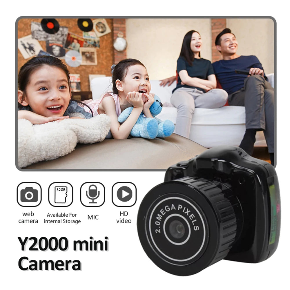 Mini Camera HD Audio Video Recorder Security Ultra Small Body Camera Portable Outdoor Sports DV DVR Y2000 Surveillance Camcorder