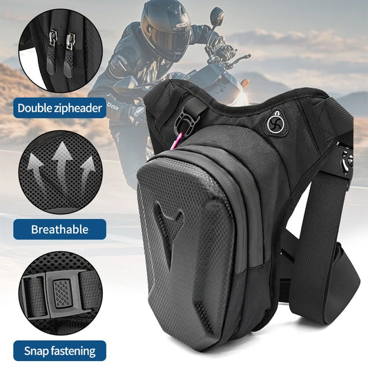 Motorcycle Drop Leg Bag For Men Women Ride Cycling Casual Waist Bag Fanny Pack Travel Hiking Climbing Outdoor Pocket Waterproof