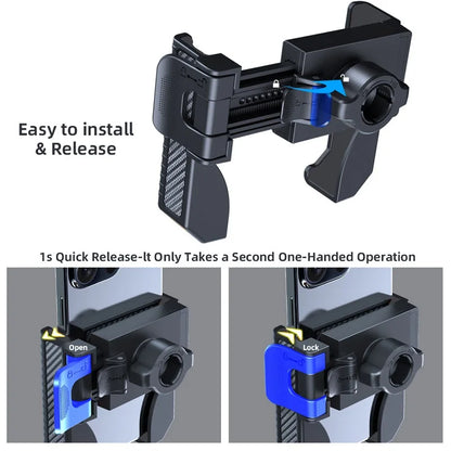 Bike Phone Holder Stand Bicycle Motorcycle Handlebar Mobile Phone Mount Clip GPS Support Shockproof Bracket For 4.5-7.0” Phones