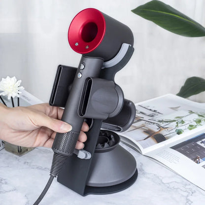 Hair Dryer Stand Holder Bathroom Accessories Organizer Portable Bracket Punch Free Organizer Hair Dryer Storage Space Aluminum