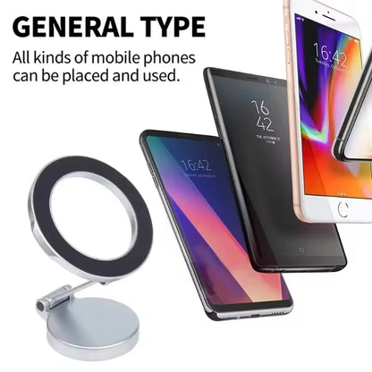 Foldable Magnetic Car Phone Holder Metal Phone Holder for Magsafe 360° Adjustable Magnetic Car Bracket for Iphone 14 13 12 Pro