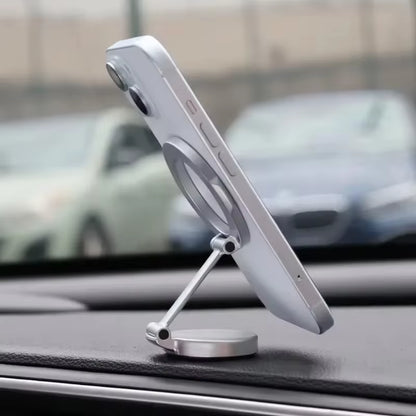 Foldable Magnetic Car Phone Holder Metal Phone Holder for Magsafe 360° Adjustable Magnetic Car Bracket for Iphone 14 13 12 Pro